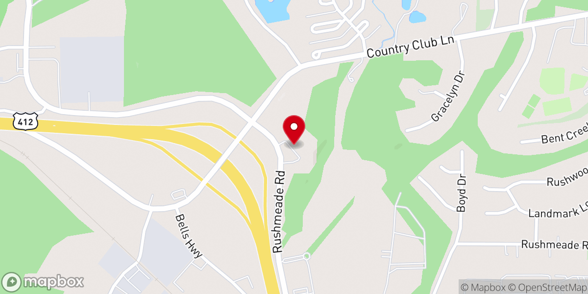 Map showing location of Bethel Baptist Church