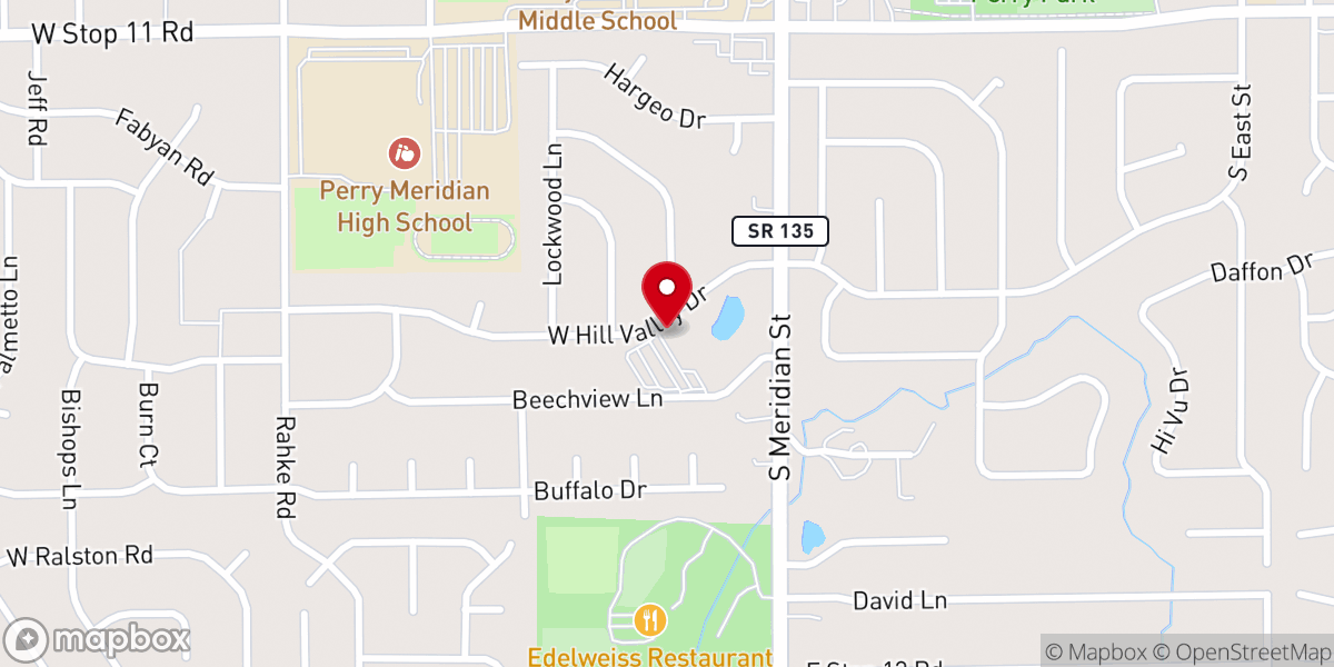 Map showing location of Friedens United Church of Christ