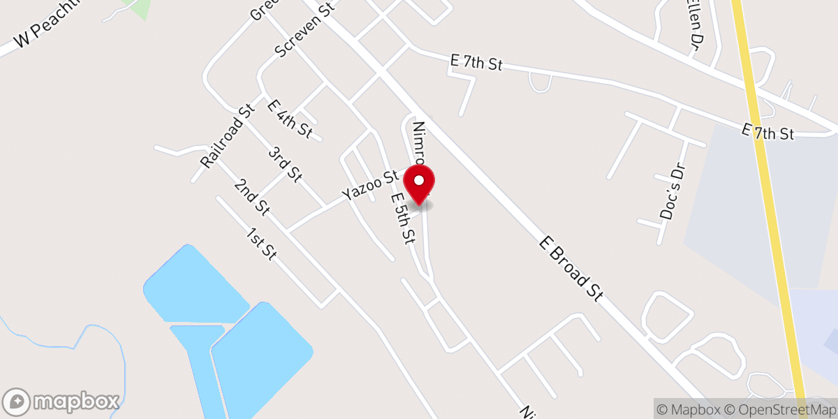 Map showing location of Shekinah Baptist Assembly