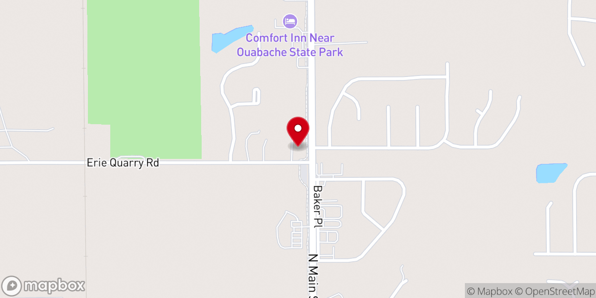 Map showing location of Calvary Lutheran Church