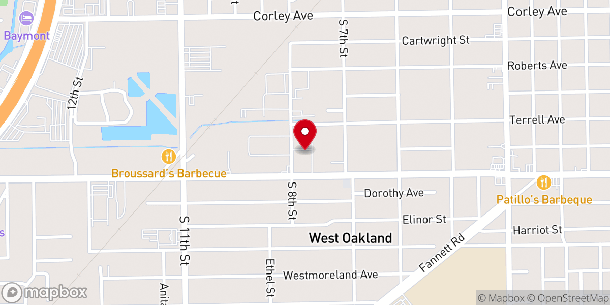 Map showing location of House of Prayer Missionary Church