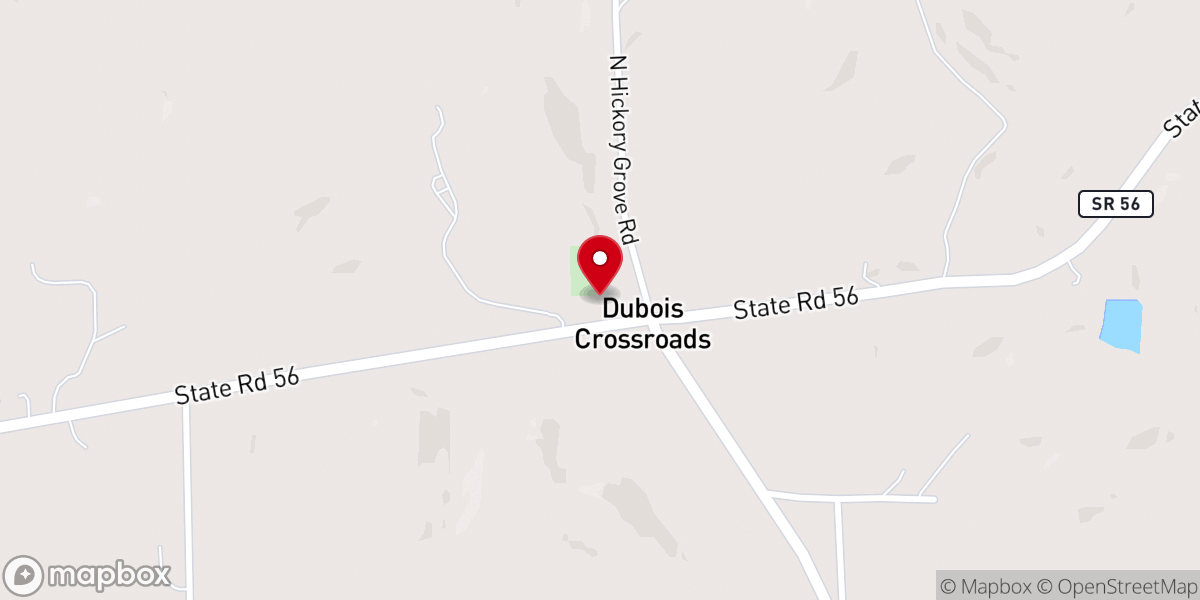 Map showing location of St John's Evangelical Lutheran
