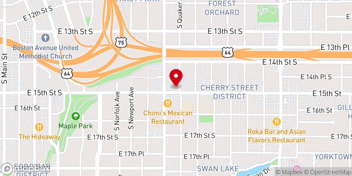 Map showing location of St Paul's United Methodist Church