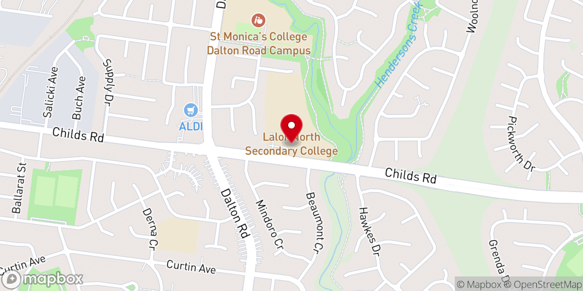Map showing location of Calvary Pentecostal Church, Melbourne
