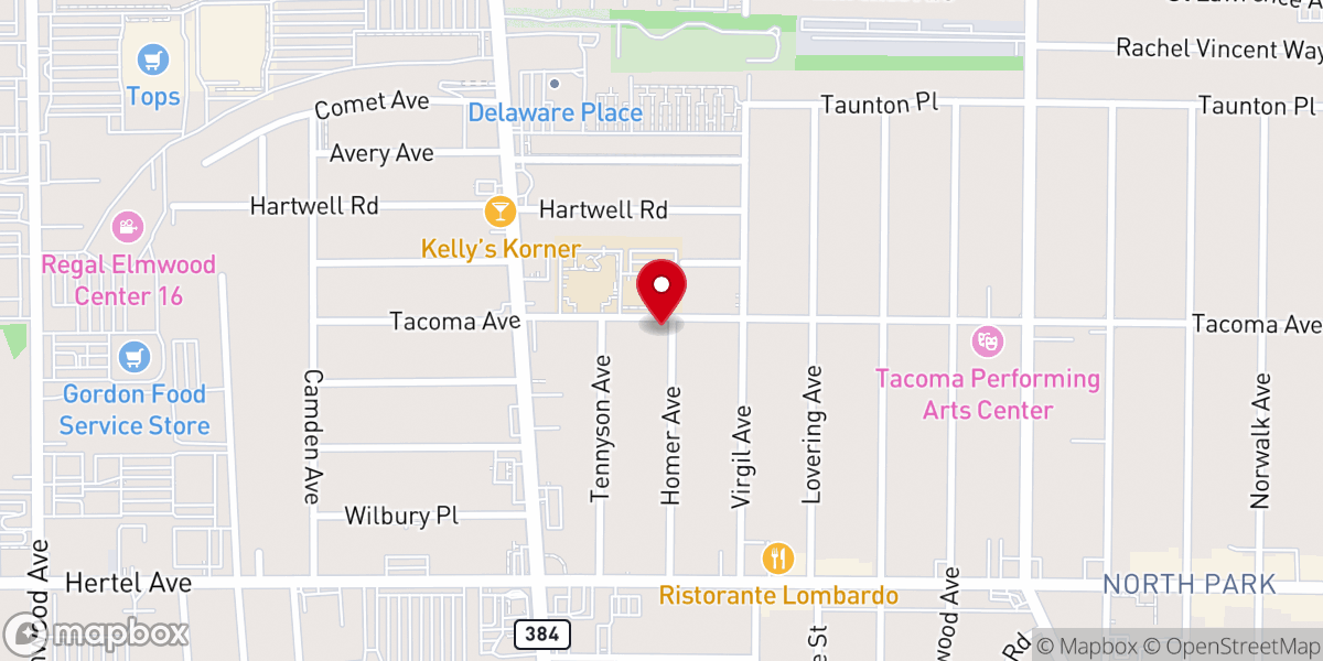 Map showing location of Friends of Holy Spirit North Buffalo