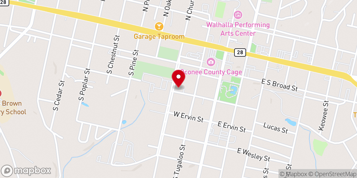 Map showing location of New Galilee Baptist Church