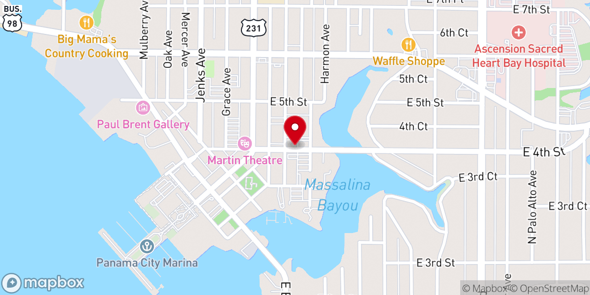 Map showing location of Alabama - West Florida Conference United Methodist Church