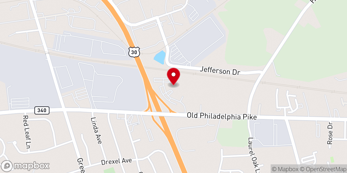 Map showing location of New Life Church