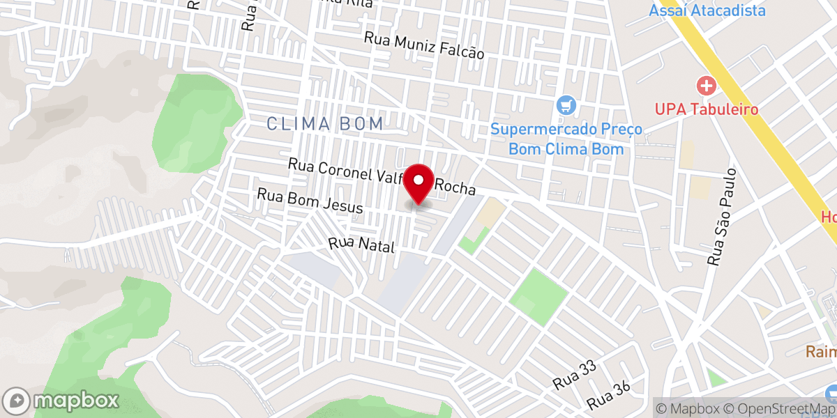 Map showing location of IBF - Igreja Batista Filadélfia