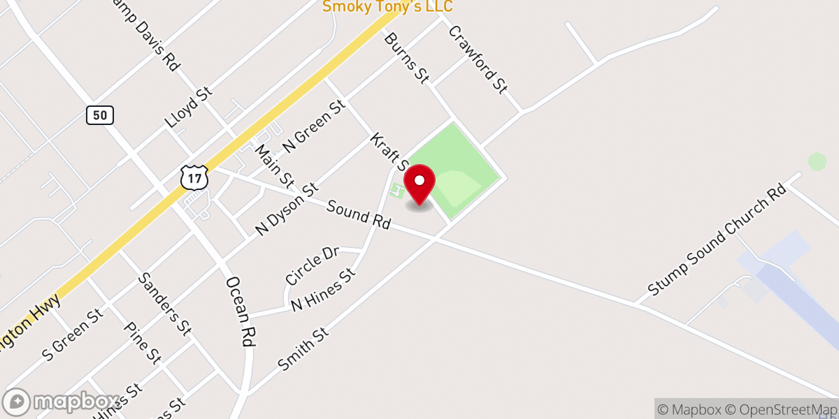 Map showing location of Chapel of Peace Church of God