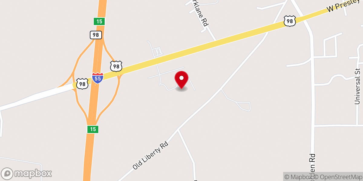 Map showing location of The Claiborne at McComb