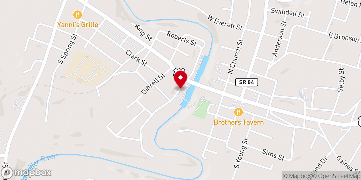 Map showing location of South Carter Street River Park
