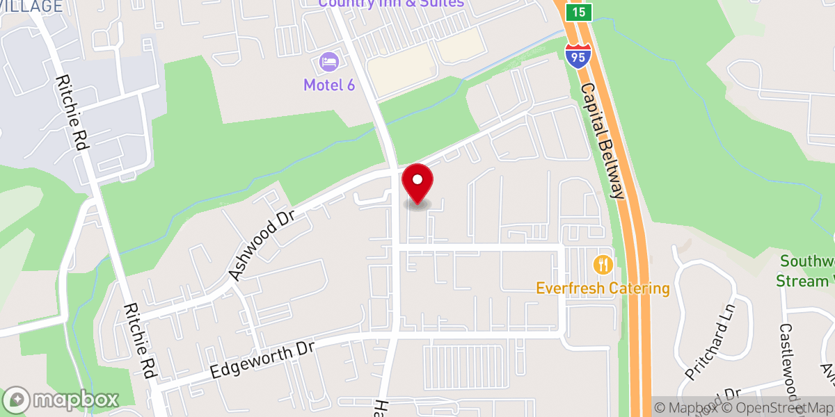 Map showing location of The Worship Place Apostolic Center