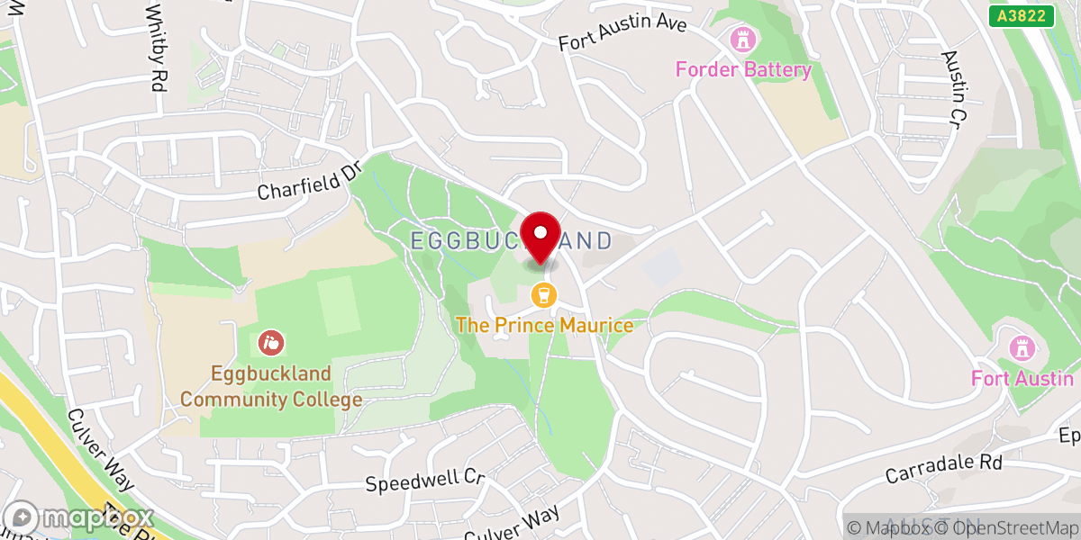 Map showing location of St Edward's Church