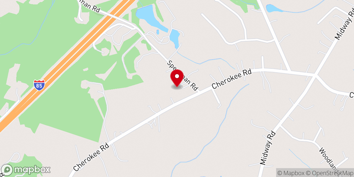 Map showing location of Midway Bible Church