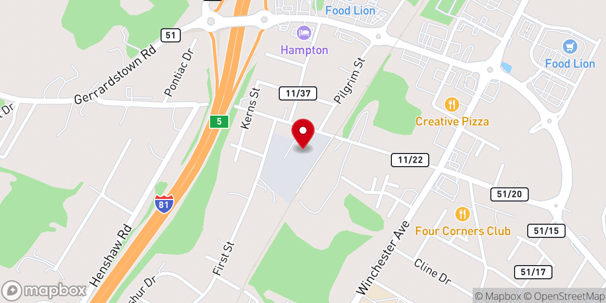 Map showing location of Connections Community Church