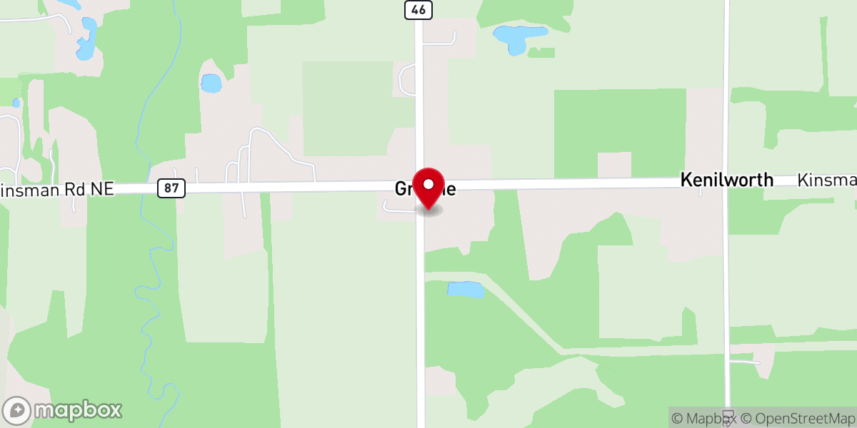 Map showing location of Greene Church of the Nazarene