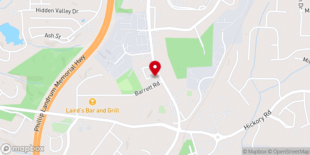 Map showing location of Holly Springs United Methodist Church