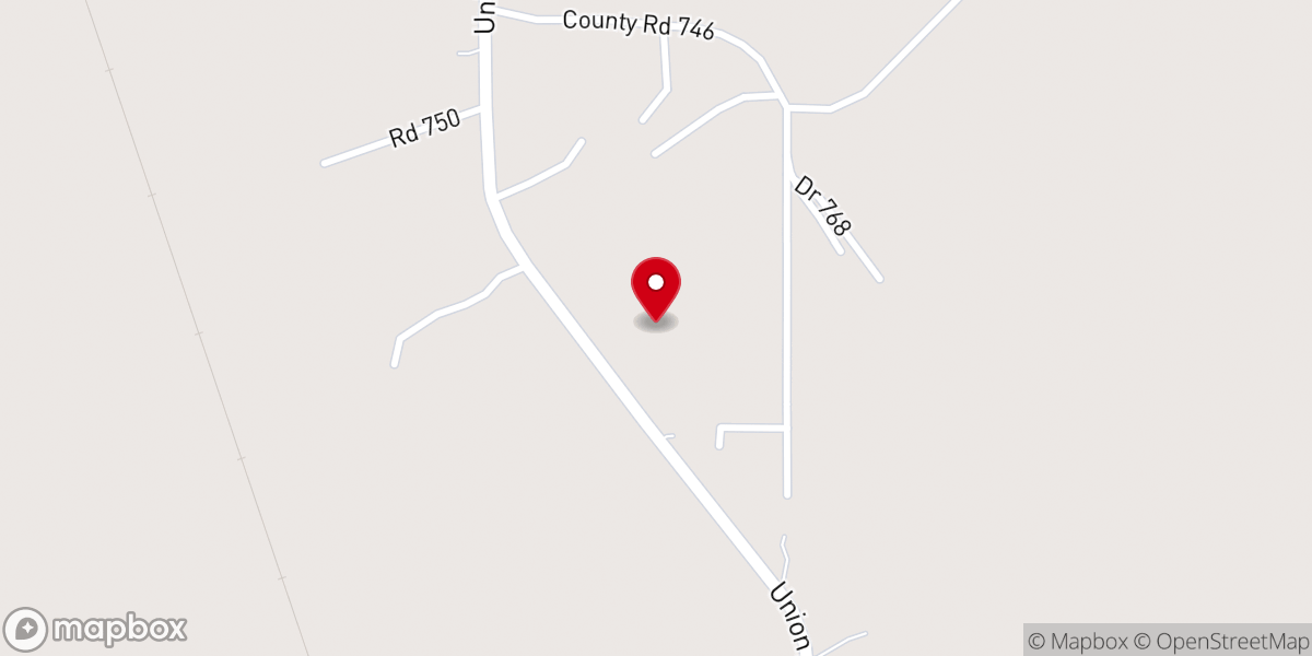 Map showing location of New Bethel Church
