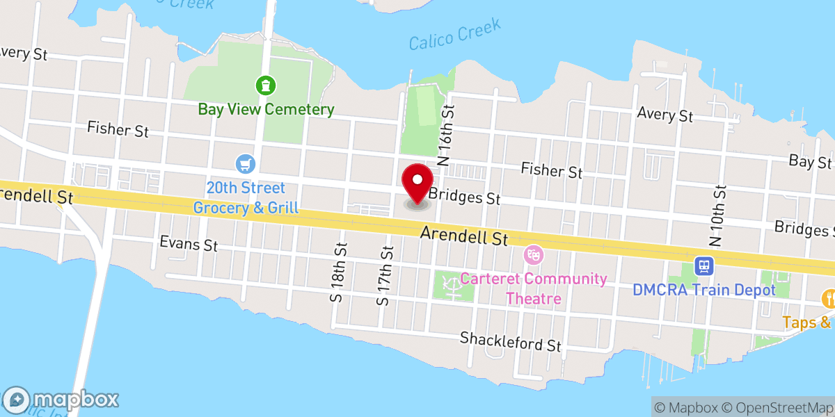 Map showing location of First Presbyterian Church