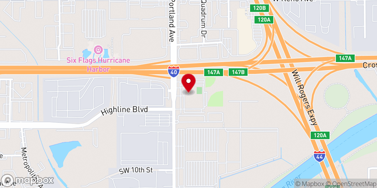 Map showing location of OKC Faith