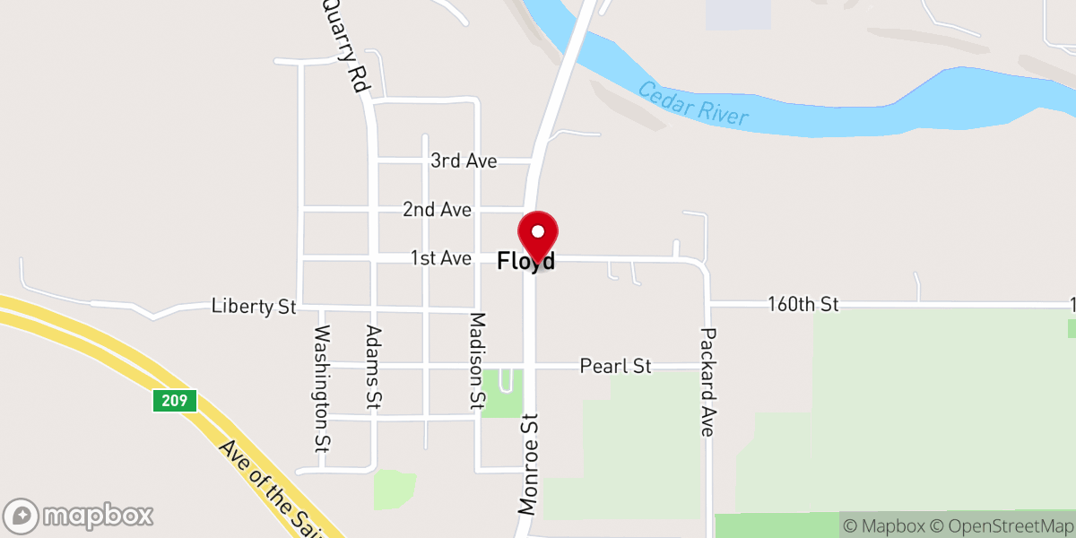 Map showing location of West St Charles Un Meth Church