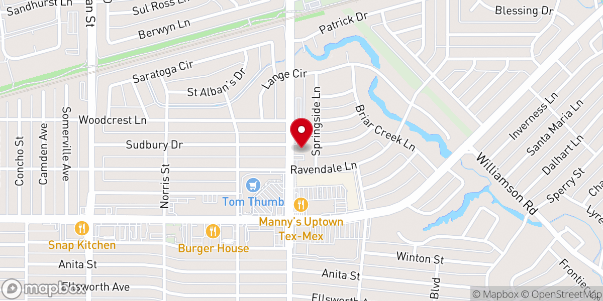 Map showing location of Wilshire Baptist Church