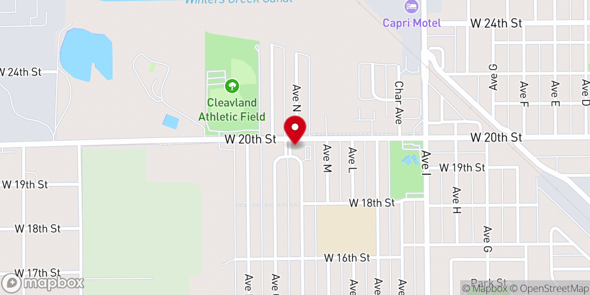 Map showing location of Eastside Church of Christ