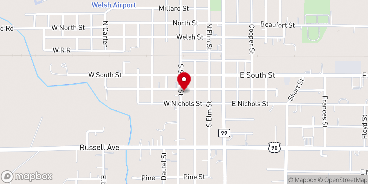 Map showing location of Presbyterian Church