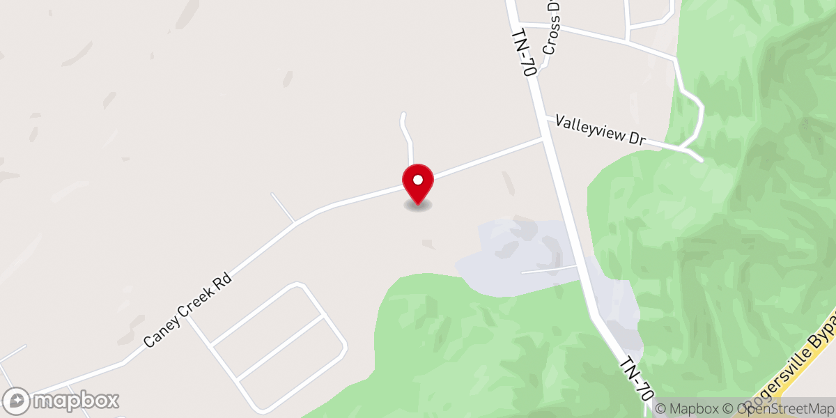 Map showing location of Rogersville Seventh-Day Adventist Church
