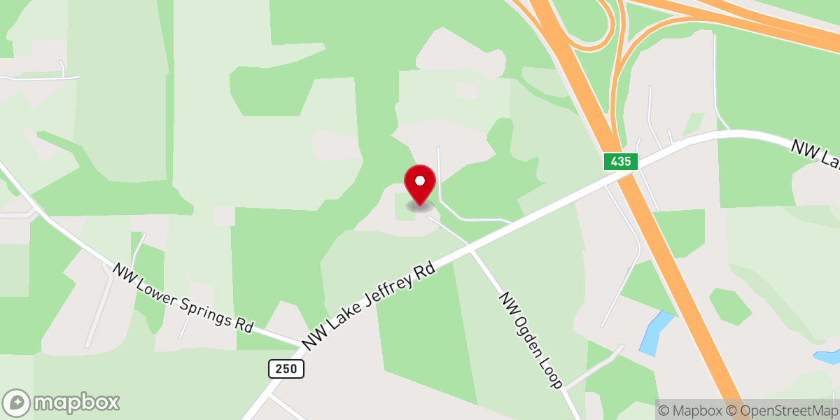 Map showing location of Salem Primitive Baptist Church