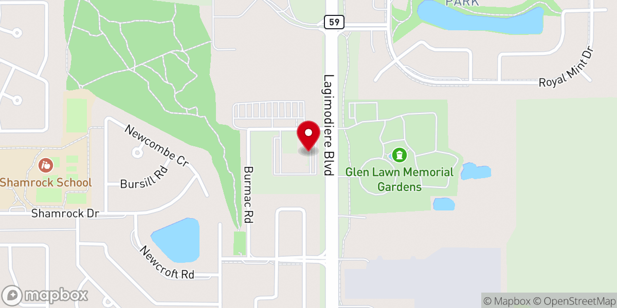 Map showing location of Winnipeg Evangelical Free Church