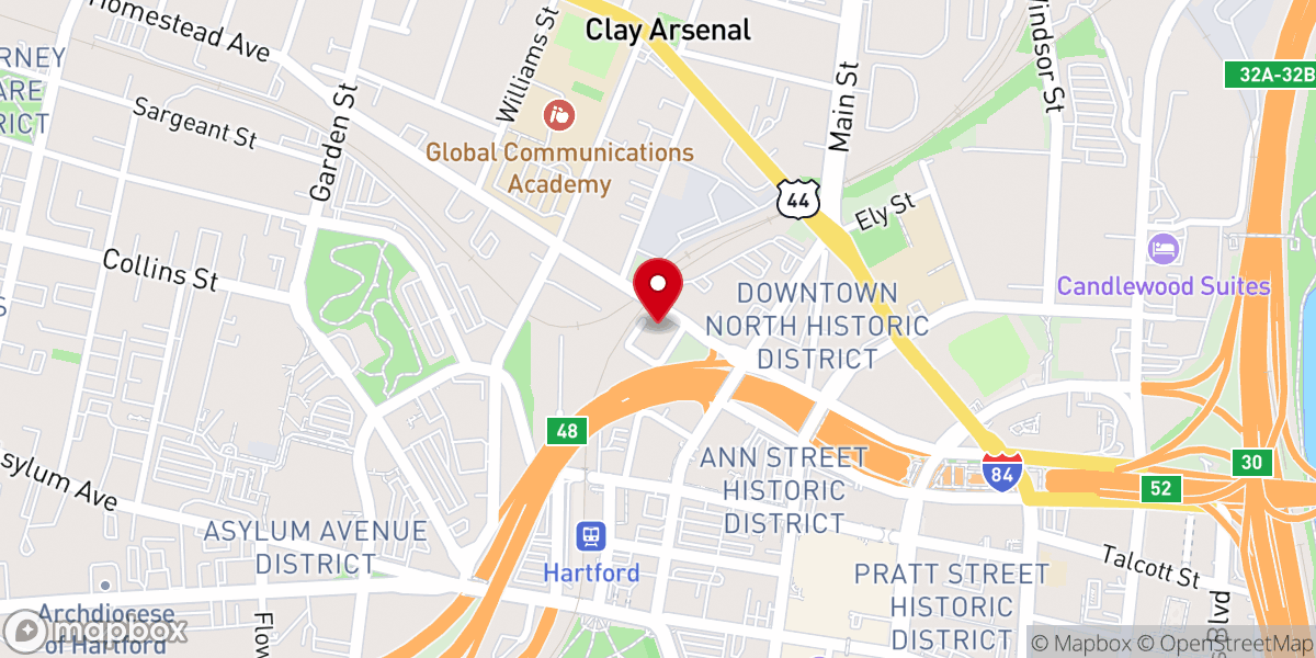 Map showing location of Iglesia Cristiana El Shaddai