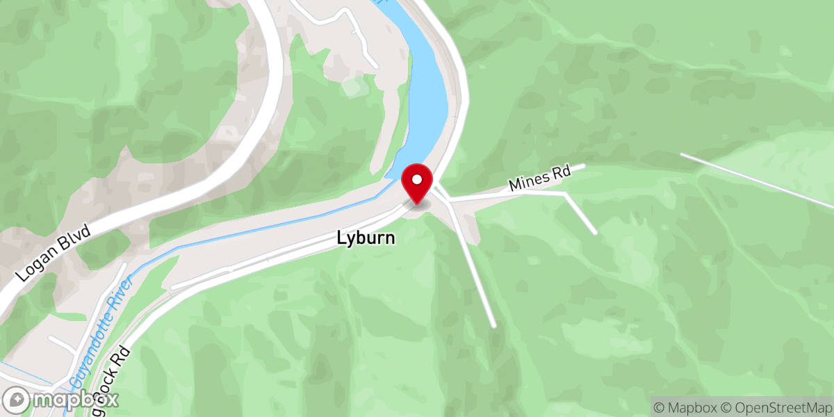 Map showing location of Lyburn Freewill Baptist Church