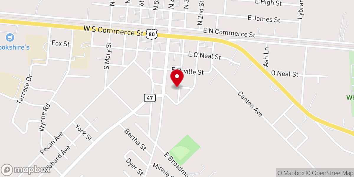 Map showing location of St Mark CME Church
