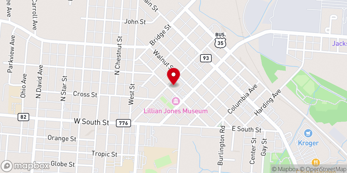 Map showing location of Christ Church of Jackson