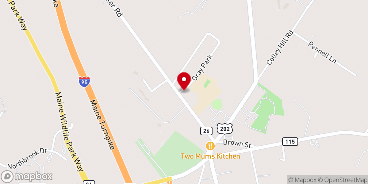 Map showing location of KLC South Campus
