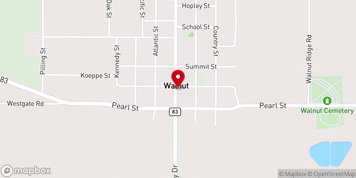Map showing location of Trinity Lutheran Church Pantry - Food Distribution Center