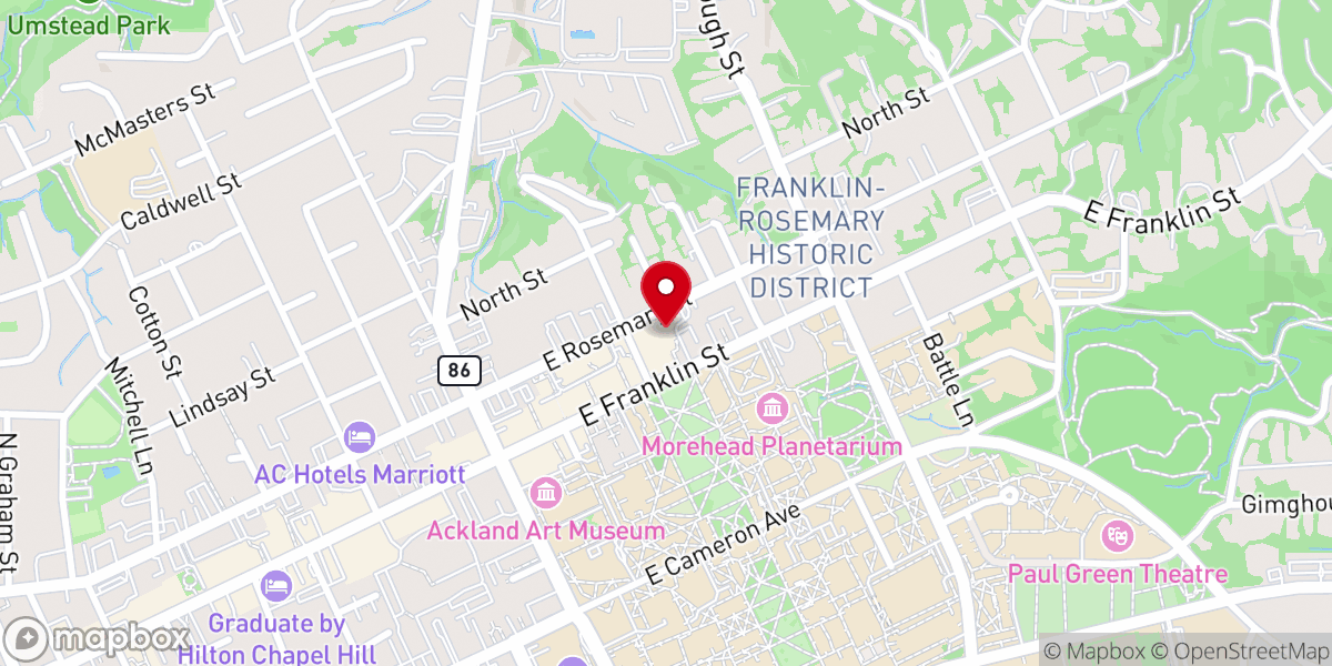 Map showing location of University Presbyterian Church
