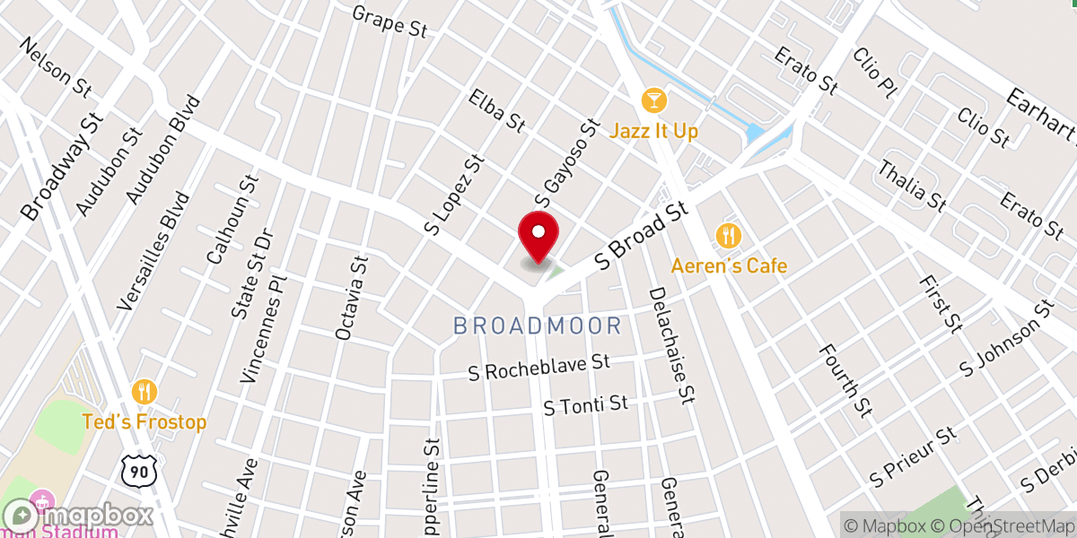 Map showing location of Gloria Dei Lutheran Church