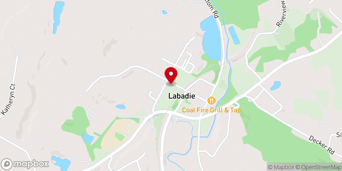 Map showing location of Labadie United Methodist Church