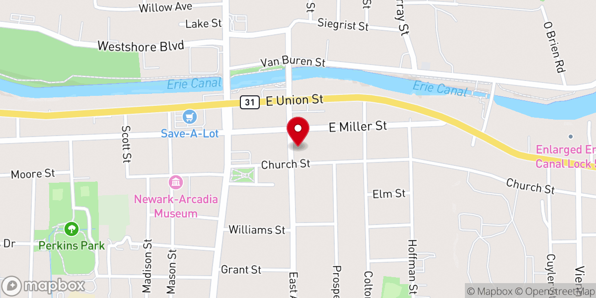 Map showing location of House of Praise