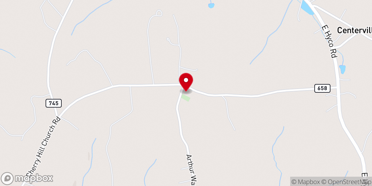 Map showing location of Pleasant Grove Baptist Church