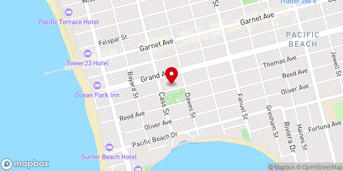 Map showing location of St. Andrew's by-the-Sea Episcopal Church