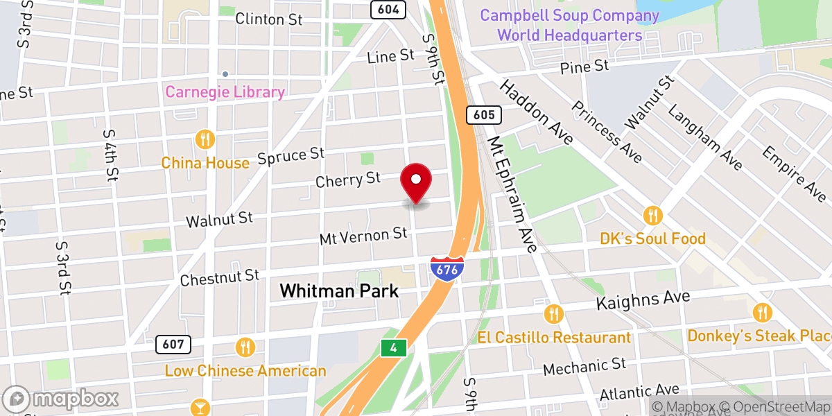 Map showing location of Friendship Church