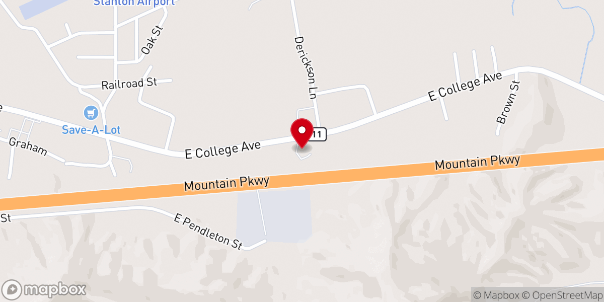 Map showing location of Our Lady-The Mountains Church