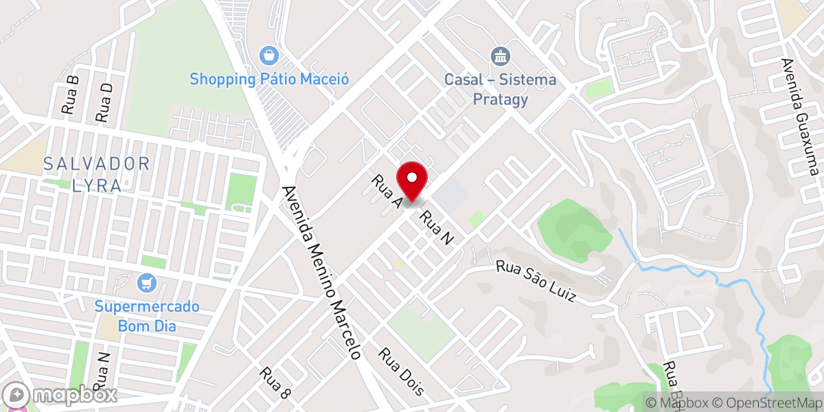 Map showing location of Igreja Batista Independente Manancial
