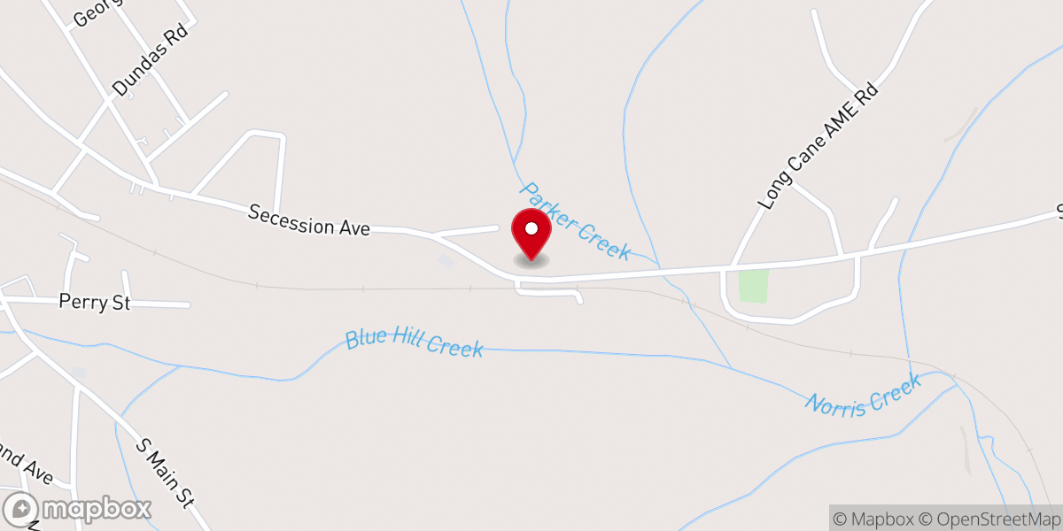 Map showing location of Canaan Church