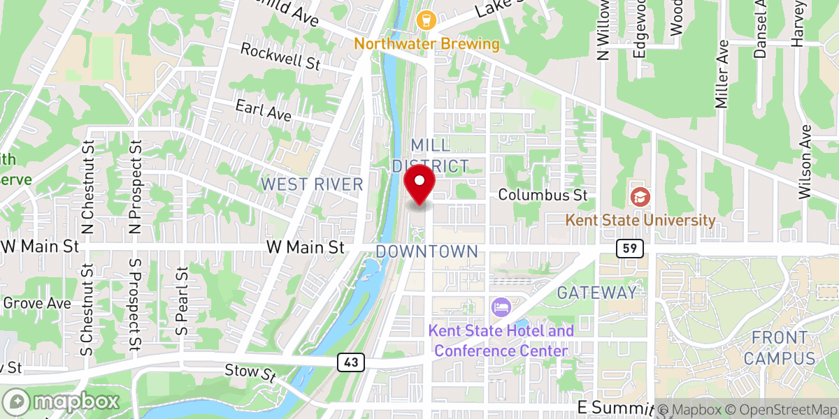 Map showing location of Main Street Kent