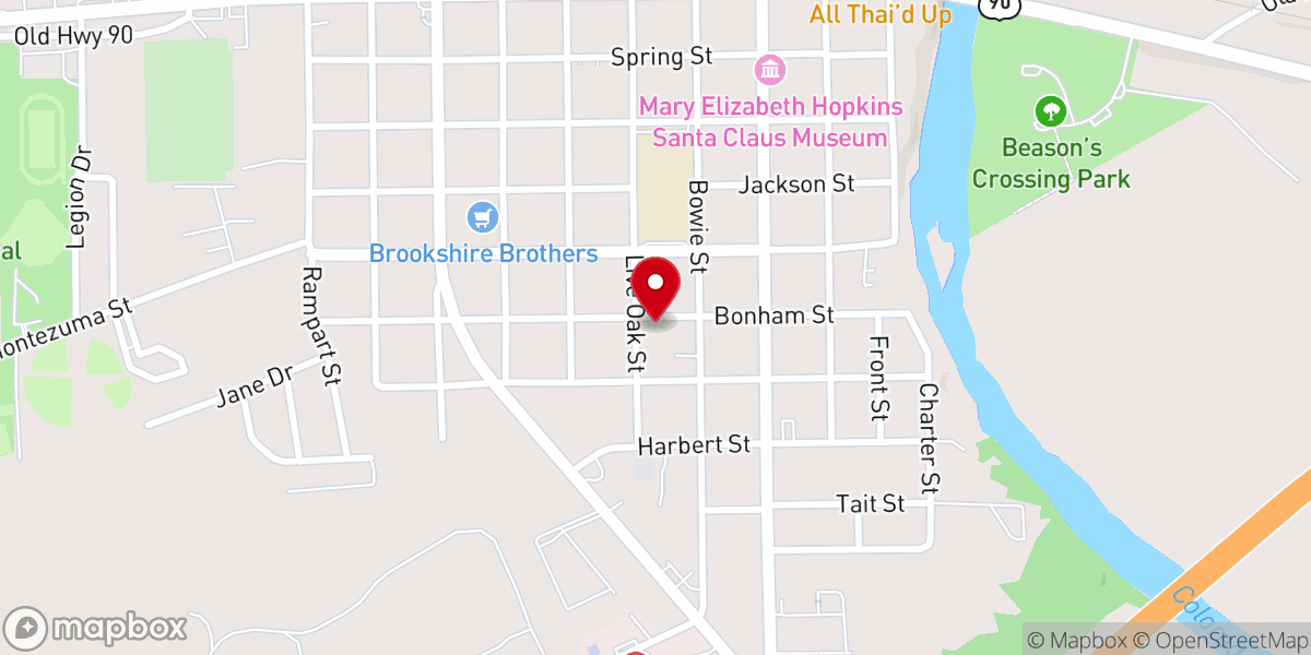 Map showing location of St. Anthony's Catholic School